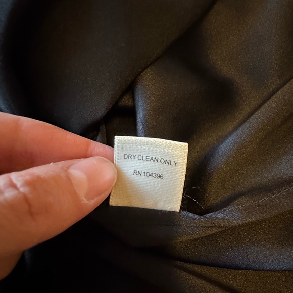 Mayle Vintage Black 100% Silk Dress with White Lace, Size 6, EUC! - Picture 9 of 9